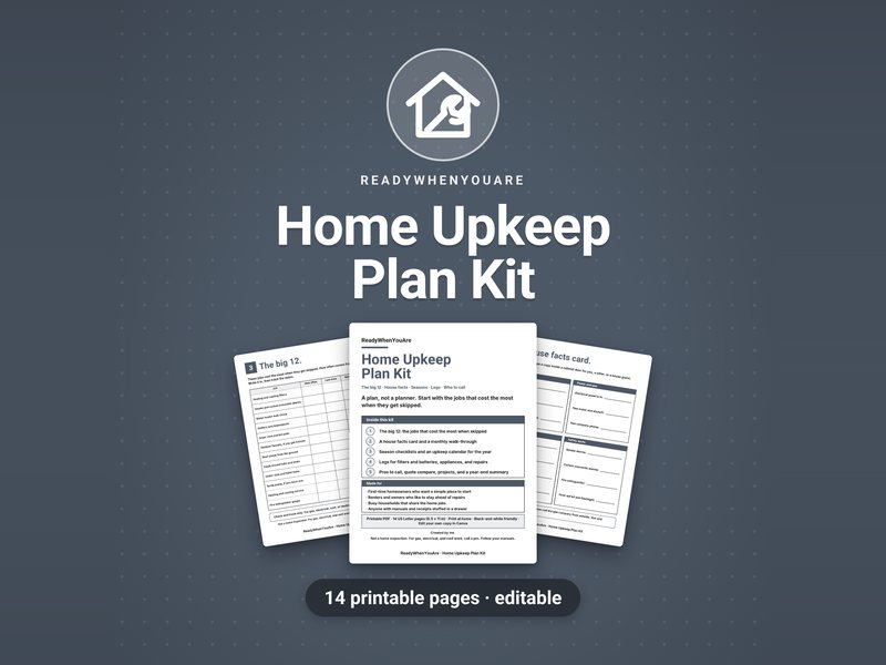 Home Upkeep Plan Kit cover