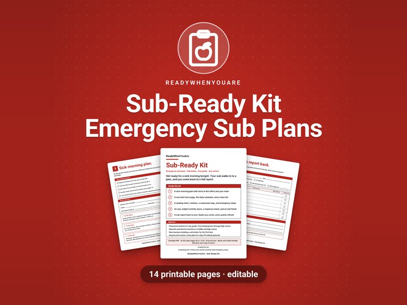 Sub-Ready Kit: Emergency Sub Plans cover
